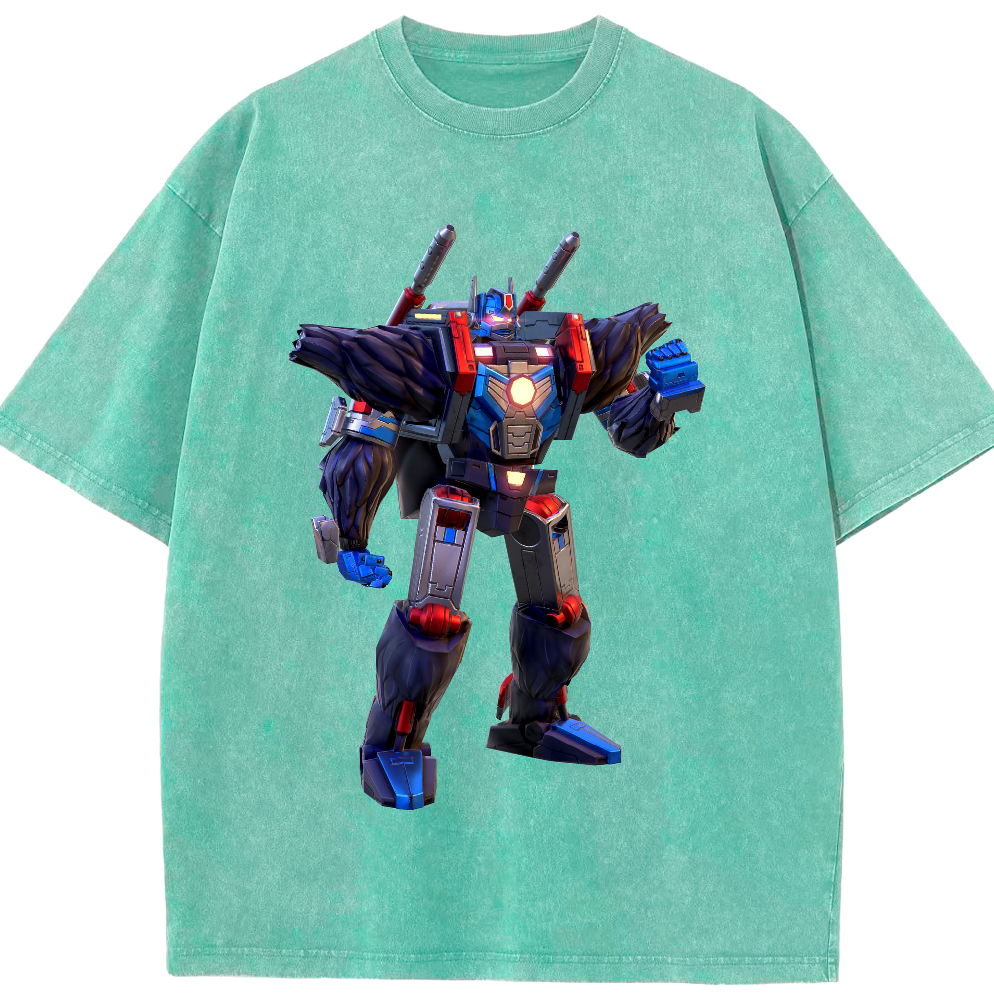 （画像用）  綿100% ヴィンテージ風 半袖Tシャツ（フロントプリント）